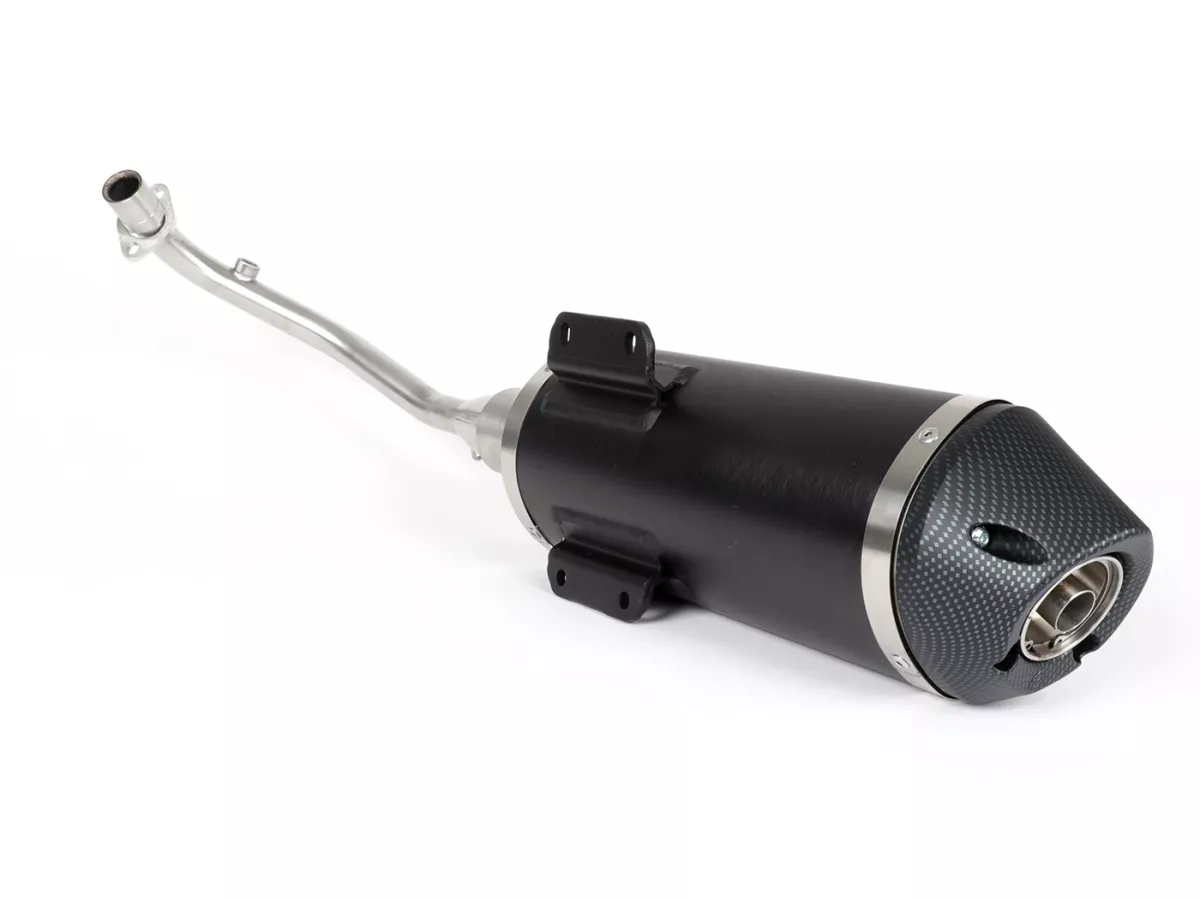 Knalpot -POLINI- sistem lengkap - Vespa Sprint 125, Primavera 125 (MD11M) - (Euro 5, 2021-) - aluminium (hitam) - dihomologasi