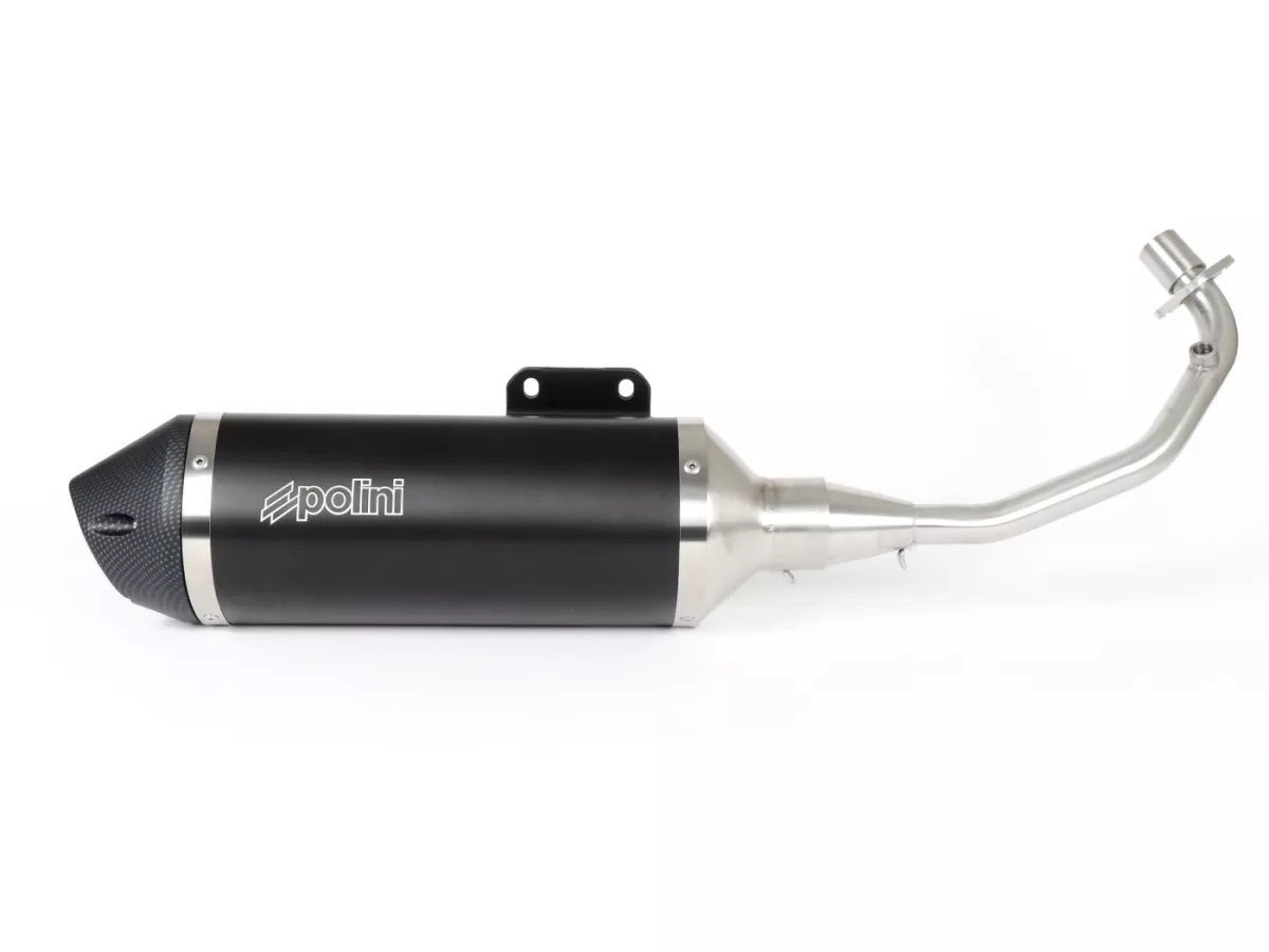 Knalpot -POLINI- sistem lengkap - Vespa Sprint 125, Primavera 125 (MD11M) - (Euro 5, 2021-) - aluminium (hitam) - dihomologasi