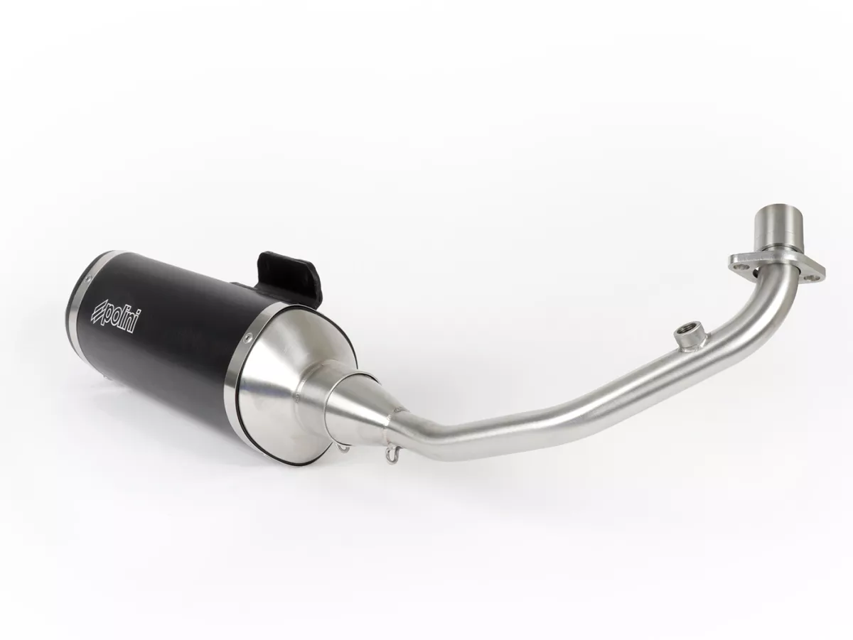 Knalpot -POLINI- sistem lengkap - Vespa Sprint 125, Primavera 125 (MD11M) - (Euro 5, 2021-) - aluminium (hitam) - dihomologasi