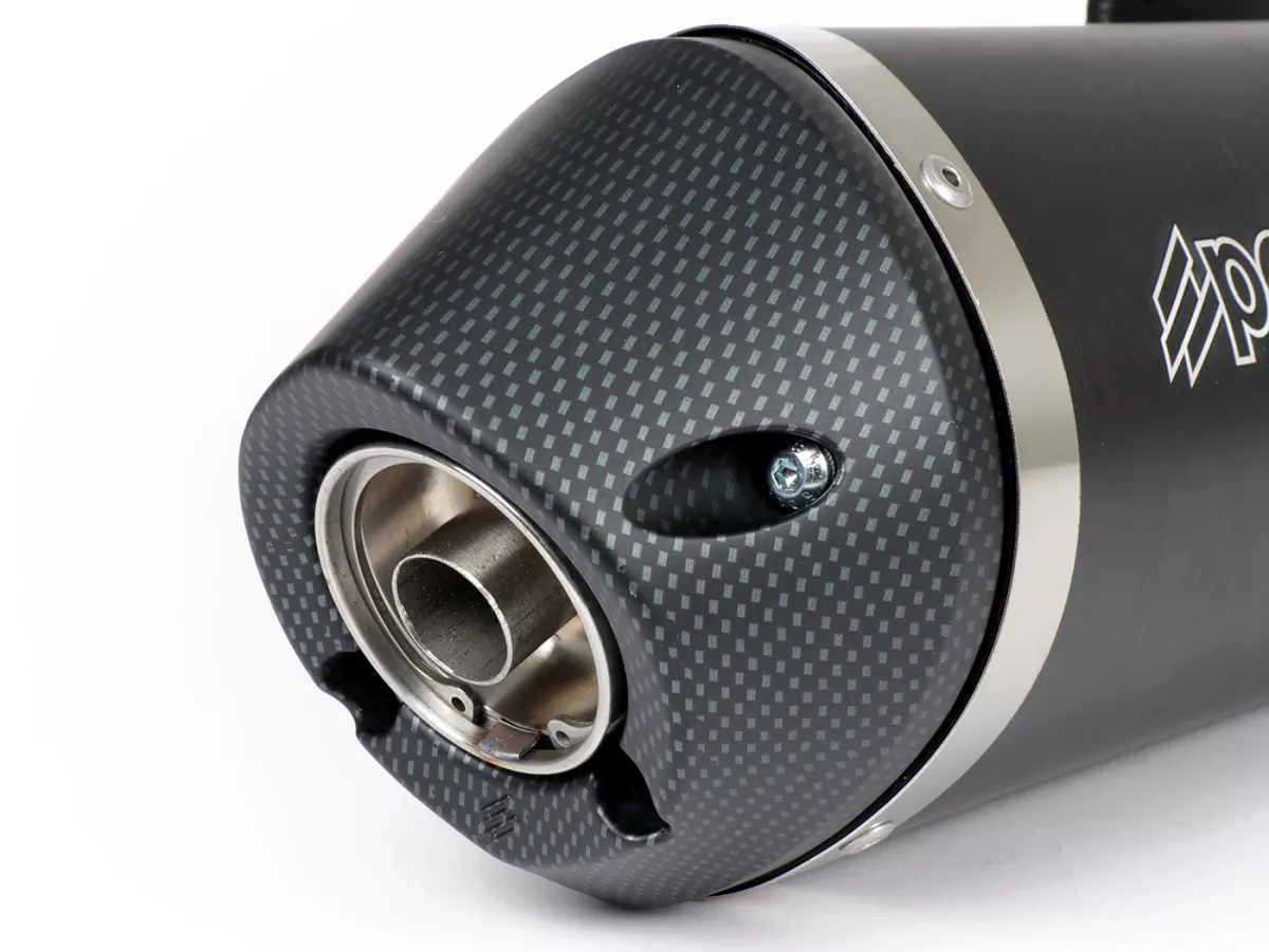 Knalpot -POLINI- sistem lengkap - Vespa Sprint 125, Primavera 125 (MD11M) - (Euro 5, 2021-) - aluminium (hitam) - dihomologasi