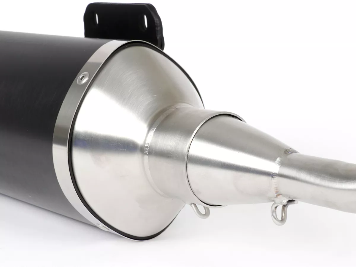Knalpot -POLINI- sistem lengkap - Vespa Sprint 125, Primavera 125 (MD11M) - (Euro 5, 2021-) - aluminium (hitam) - dihomologasi