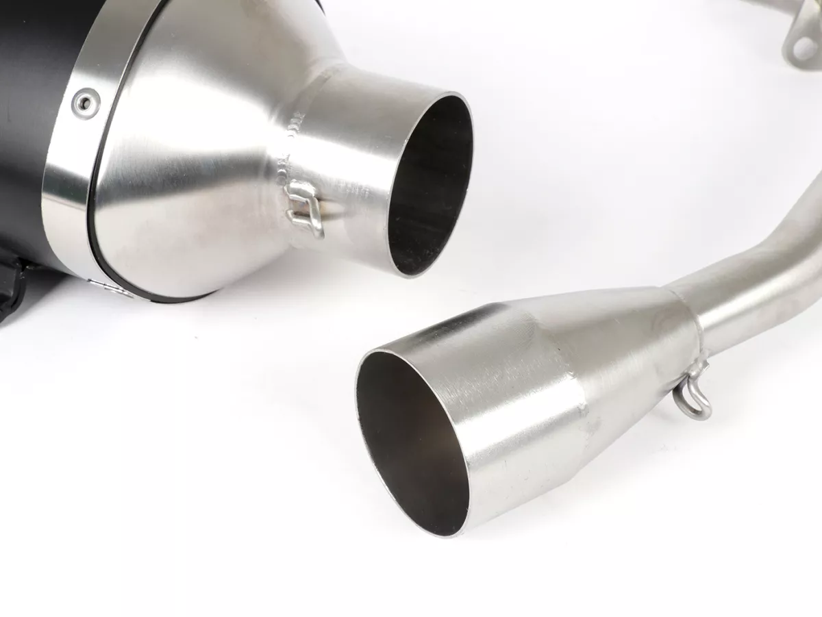 Knalpot -POLINI- sistem lengkap - Vespa Sprint 125, Primavera 125 (MD11M) - (Euro 5, 2021-) - aluminium (hitam) - dihomologasi