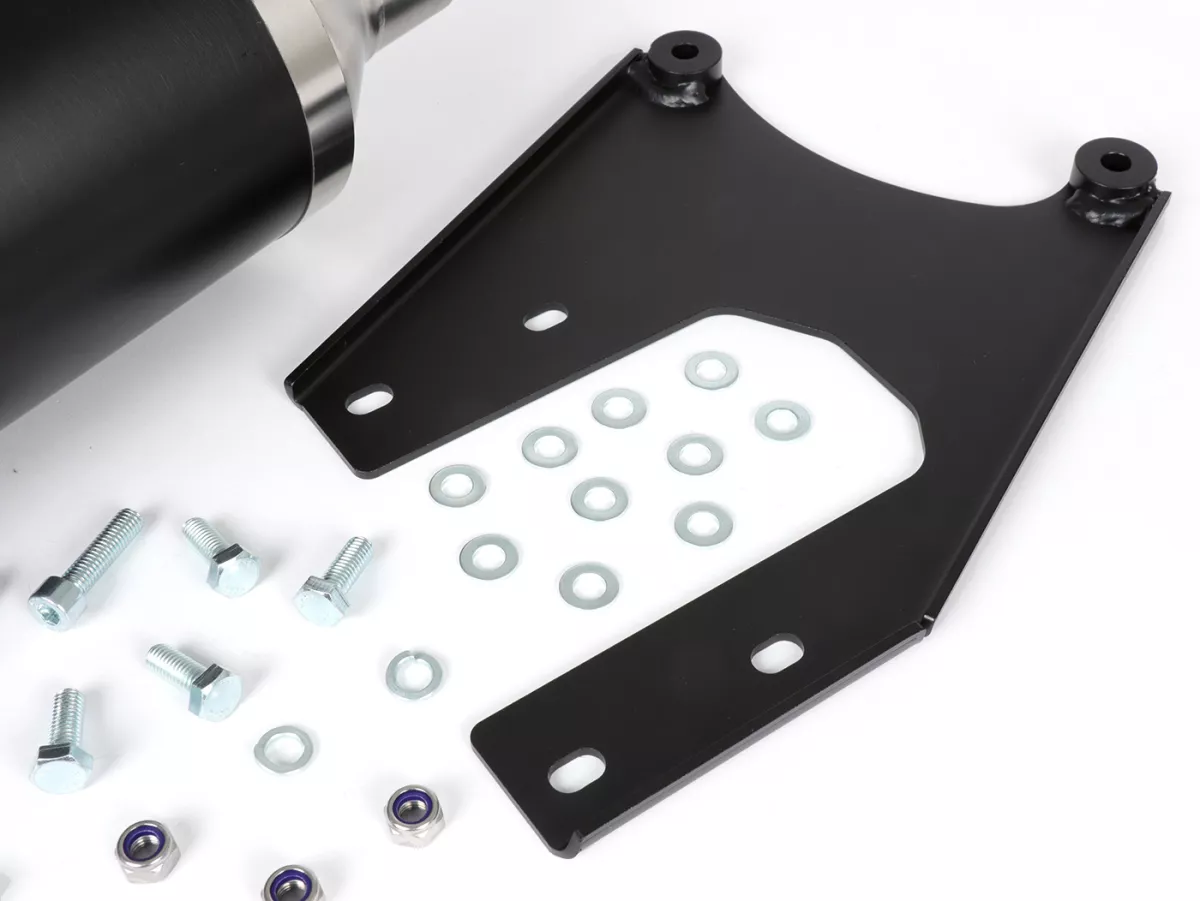 Knalpot -POLINI- sistem lengkap - Vespa Sprint 125, Primavera 125 (MD11M) - (Euro 5, 2021-) - aluminium (hitam) - dihomologasi