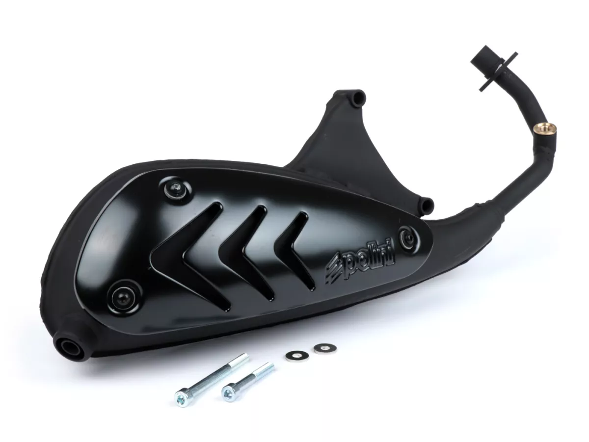 Knalpot -POLINI- sistem lengkap - Vespa Sprint 50 4T, Primavera 50 4T - Euro3, Euro4, Euro5 - hitam