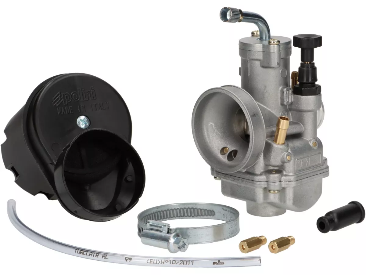 Carburateur -POLINI- Piaggio Ciao, Boss, Boxer, SI, Grillo, Bravo, Superbravo, Ø 21mm