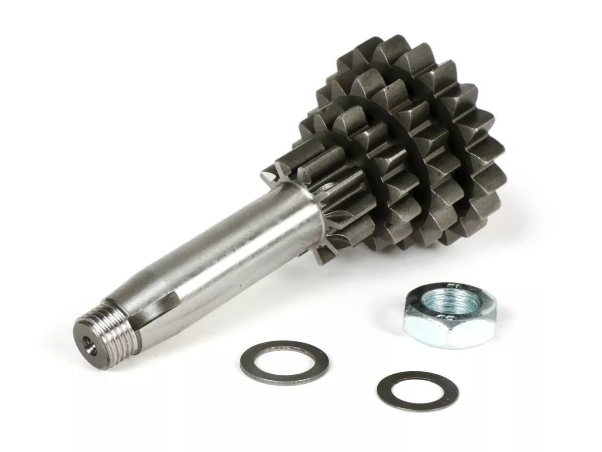 Gear cluster -POLINI- Vespa V50, PV125, ET3, PK50, PK80, PK125 S-XL - 10-14-17-20 teeth (used with genuine gear box, shortens 3rd and 4th gear)