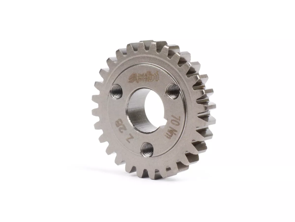 Pignone primario -POLINI 2.56->2.46- Vespa V50, PV125, ET3, PK50, PK80, PK125 - 26 denti (dentatura diritta)