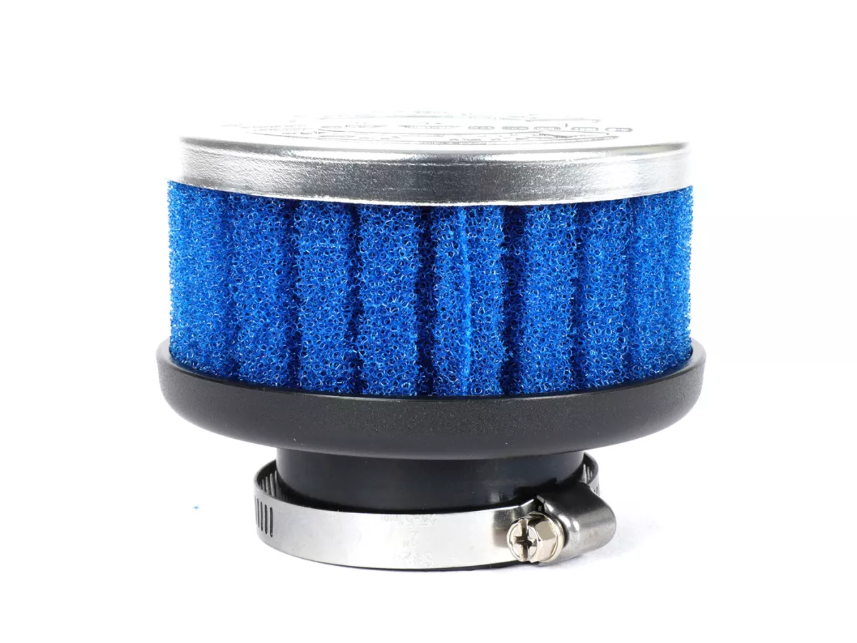 Air filter -POLINI- Special Air Box Filter - 0°, short, L=80mm, connection width = Ø39mm - blue - Dell'Orto PHBL 24-26, PHBH 26-30
