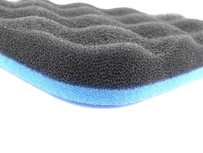 Sisipan filter udara -POLINI Double Layer- Peugeot 50 cc vertikal - SPEEDFIGHT1 50 cc LC, SPEEDFIGHT2 50 cc LC, XFIGHT 50, SPEEDFIGHT1 50 cc AC, SPEEDFIGHT2 50 cc AC, TKR50, TREKKER50, VIVACITY50, ELYSEO50, SQUAB50, ZENITH50, BUXY50, ELYSTAR50, LOOXOR50, 
