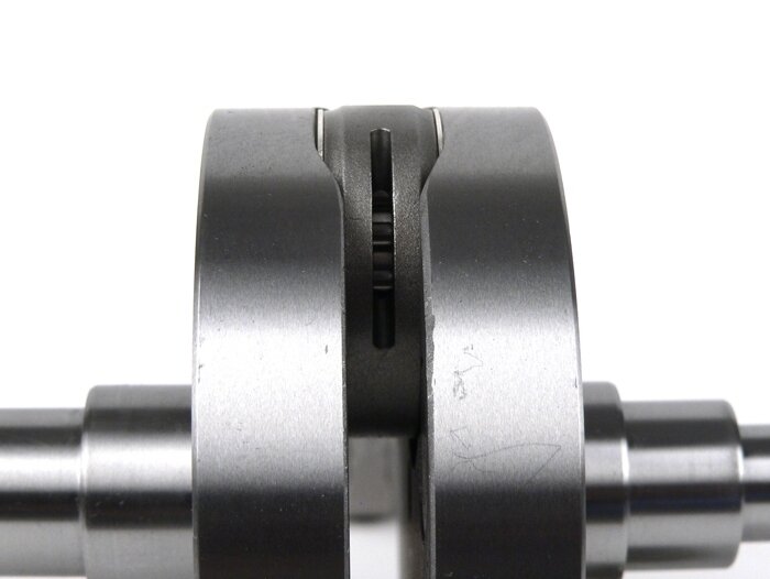 Crankshaft -POLINI RACING (for reed valve intake) full circle, stroke 52.8mm, conrod 102mm- conversion crankshaft Vespa PK50 XL/XL2 to 125cc (Ø=20mm cone)
