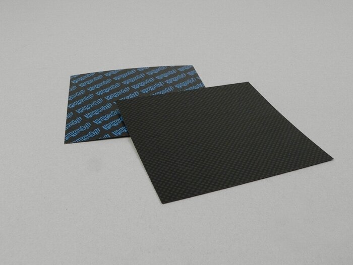 Bahan pelat membran -POLINI- 110x110mm Karbon - 0,28mm