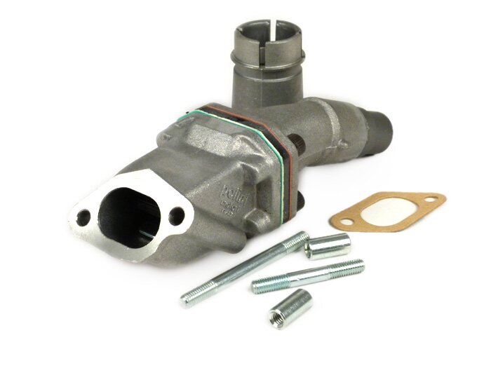 Pipe d’admission - pour clapet -POLINI clapet 2 trous- Vespa PK50 S - Dellorto SHB Ø=16/16mm