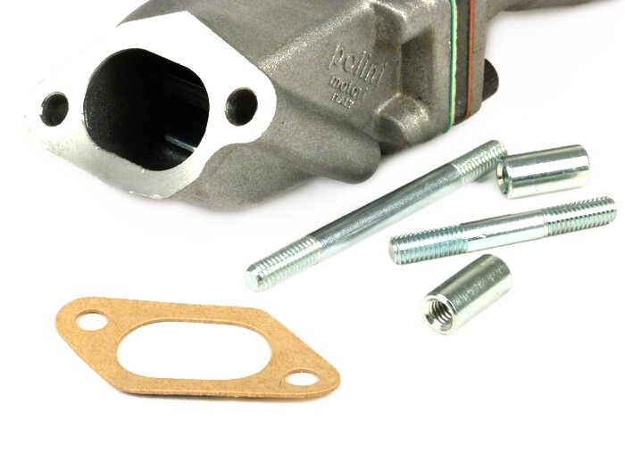 Pipe d’admission - pour clapet -POLINI clapet 2 trous- Vespa PK50 S - Dellorto SHB Ø=16/16mm