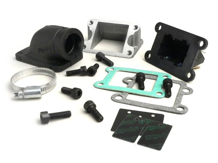 Colector de admisión -POLINI Big Valve- Minarelli 50 cc (vertical) - BOOSTER, BUMP50, BWS50, SLIDER50, SPY, SR50 (-1994), STUNT, ZUMA50, AMICO
