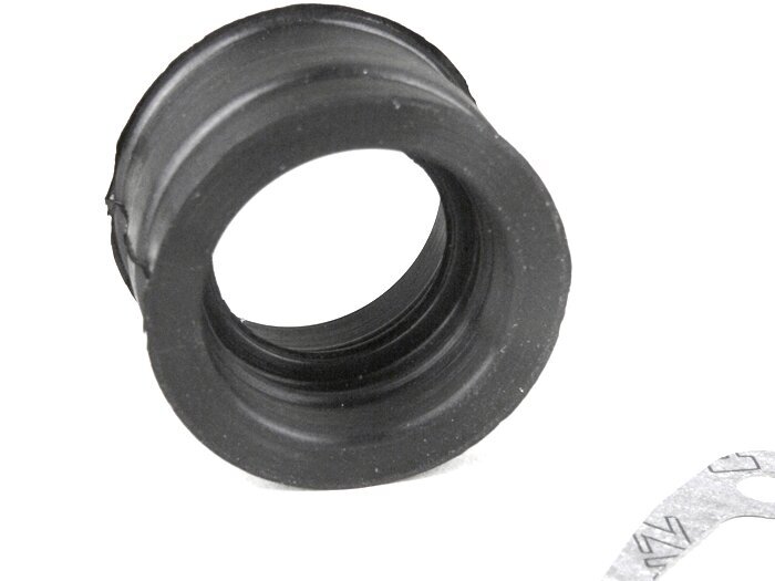 Pipe d’admission -POLINI, 2 trous, valve rotative- Vespa V50, PV125 - Ø connexion=34mm (carburateurs Ø28-30mm - PHBH, VHSH, PWK28, TMX30, Smartcarb 26-28)