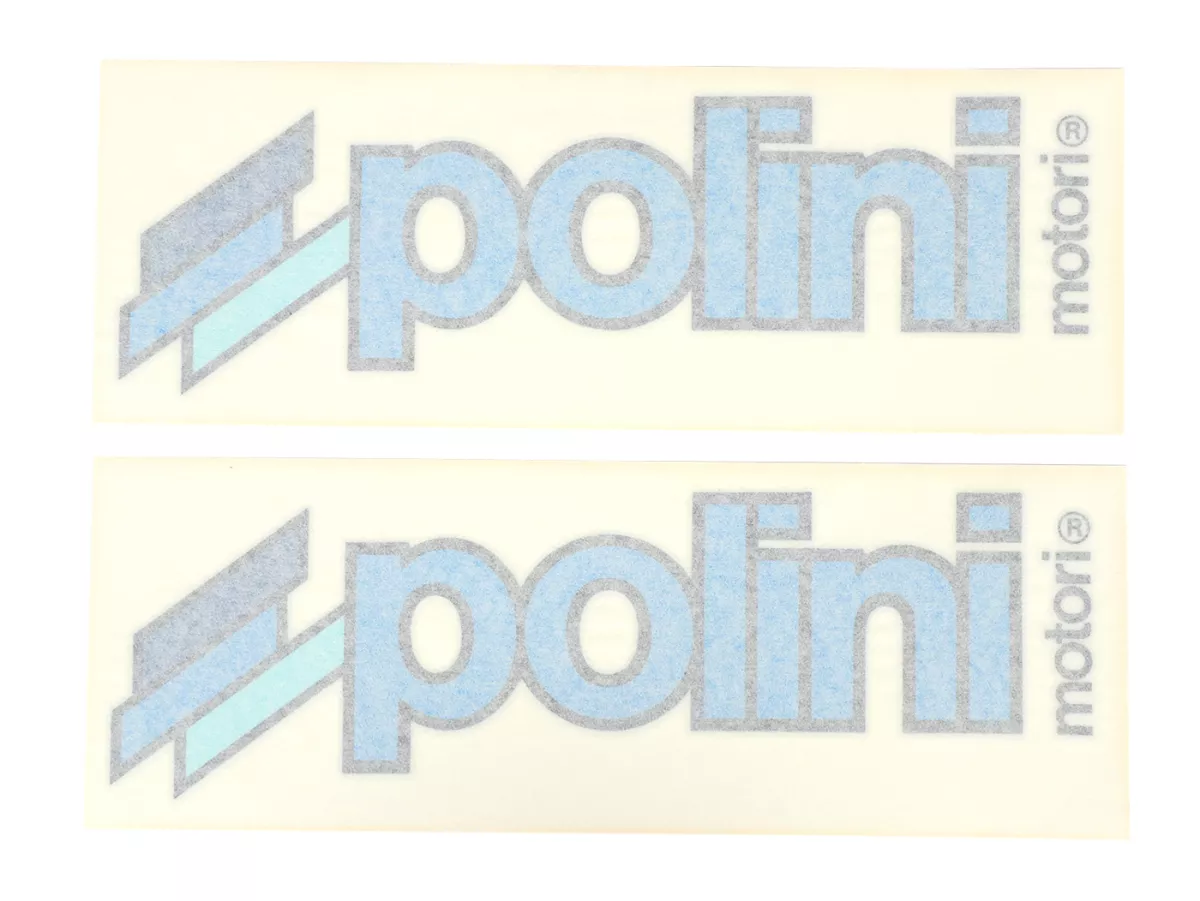 Set di adesivi -POLINI- 2x Polini 230x80mm - Blu, adatto per superfici chiare