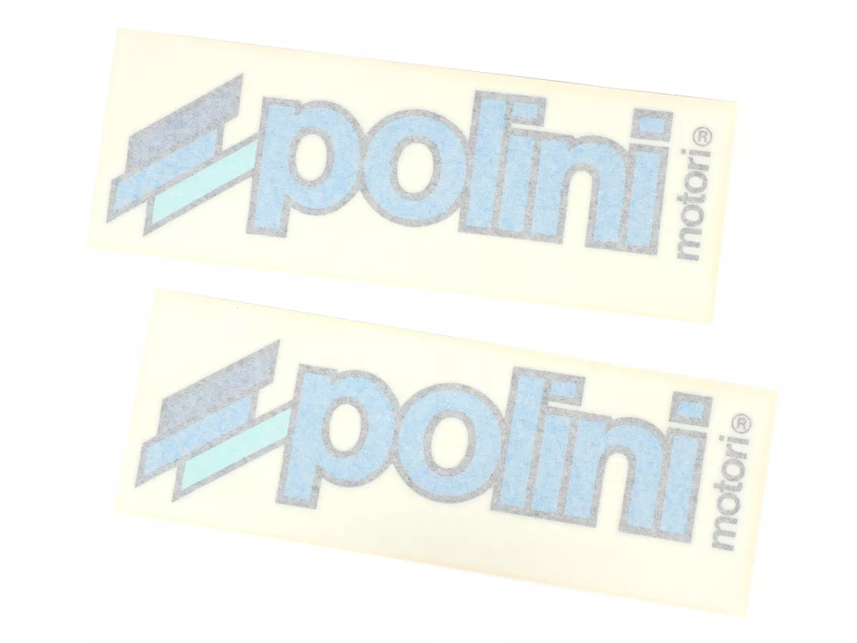 Set di adesivi -POLINI- 2x Polini 230x80mm - Blu, adatto per superfici chiare