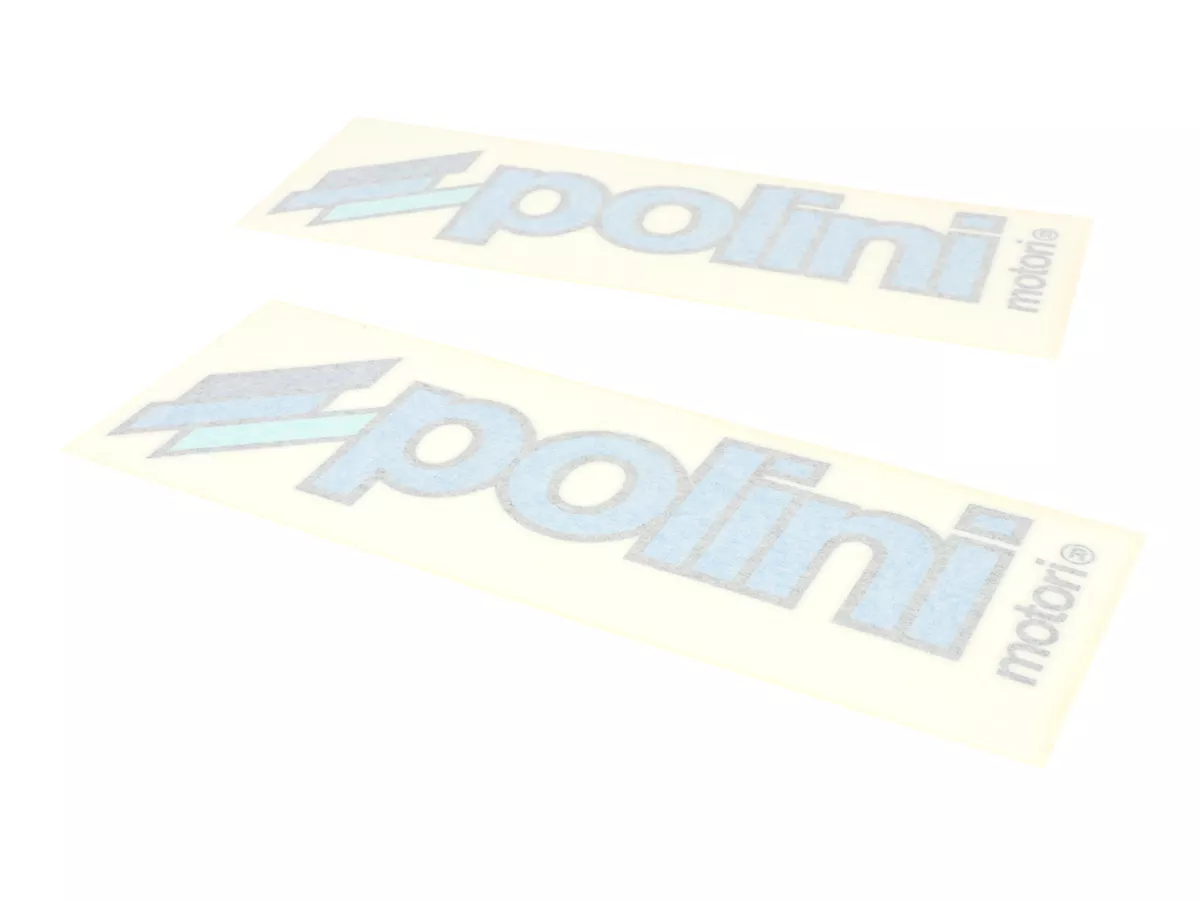 Set di adesivi -POLINI- 2x Polini 230x80mm - Blu, adatto per superfici chiare