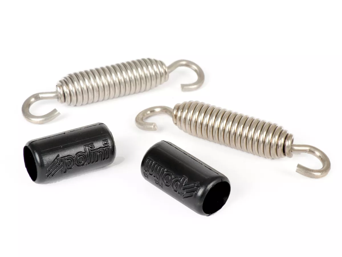 Exhaust spring set -POLINI- 53mm, INOX - Anti Rattle