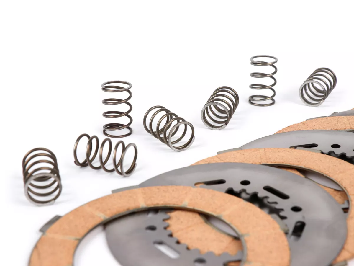 Koppelingsvoeringen -POLINI Vespa type 7 veren (Rally200, PX200, T5 125cc)- 4 schijven (incl. veren en stalen schijven)