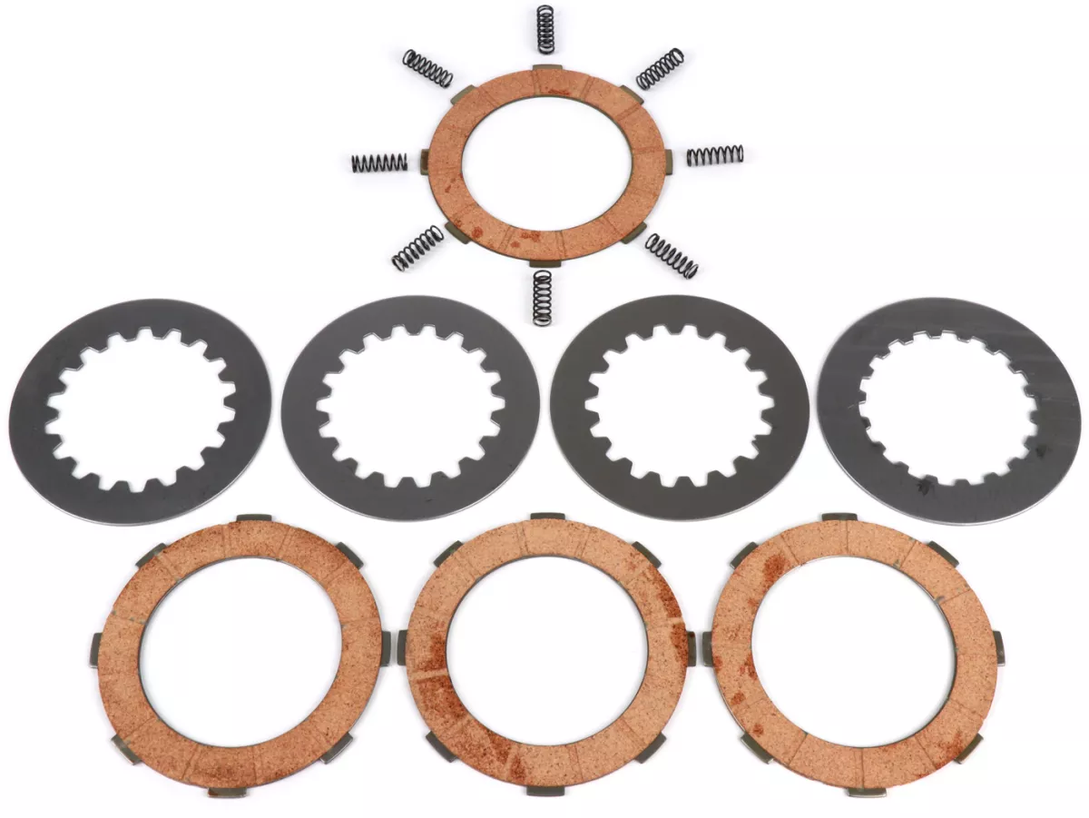 Clutch friction plate set -POLINI Vespa Cosa2- 4 friction plates (incl. steel plates and springs)