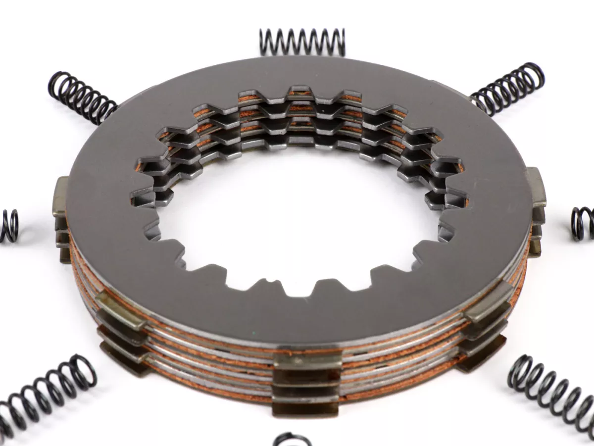 Clutch friction plate set -POLINI Vespa Cosa2- 4 friction plates (incl. steel plates and springs)