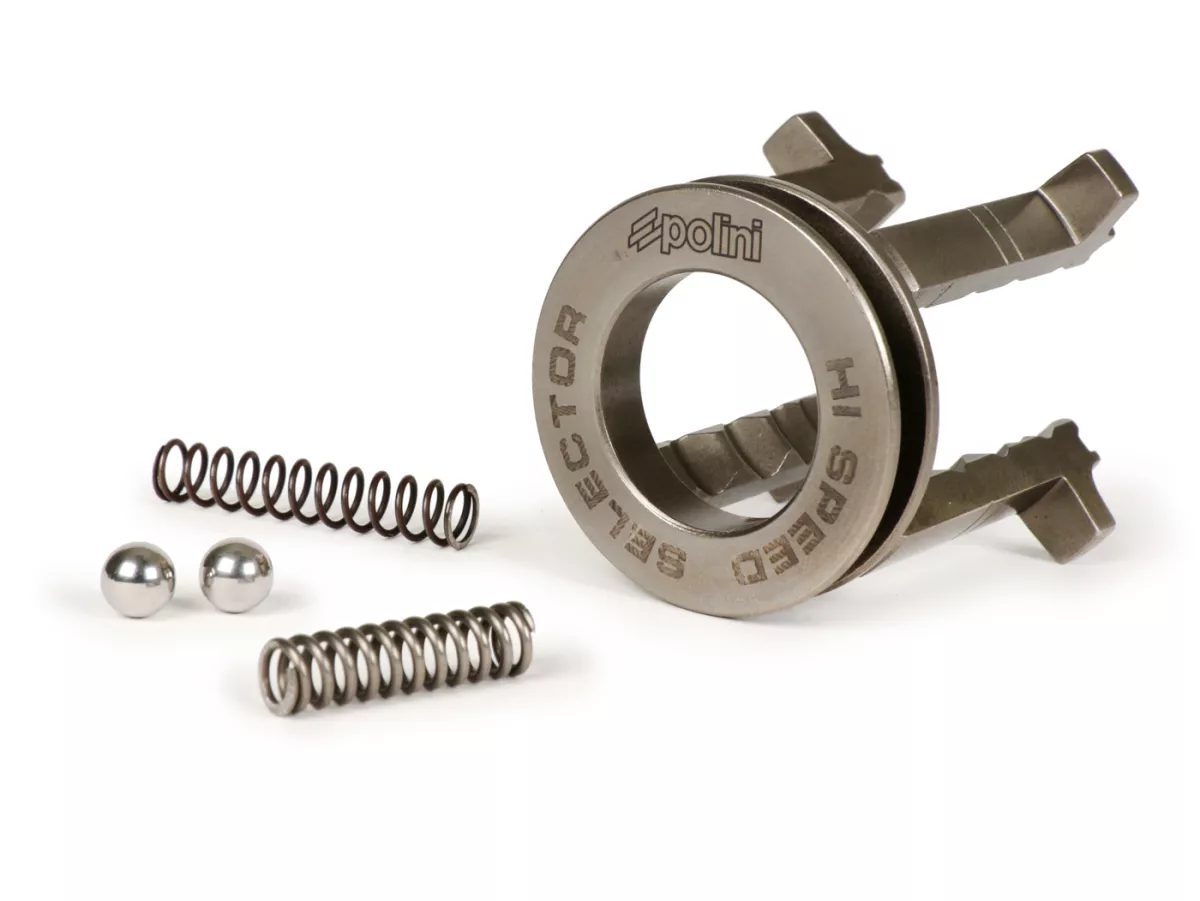 Artiglio del cambio -POLINI- ROUND, 4 velocità, H=50mm, Vespa PK50, PK80, PK125, V50 (V5A1T dal n° 69444), Special (V5B3T dal n° 94315), Elestart (V5B4T dal n° 1514), PV125 (VMA2T dal n° 150203), ET3 (VMB1T dal n° 8161)