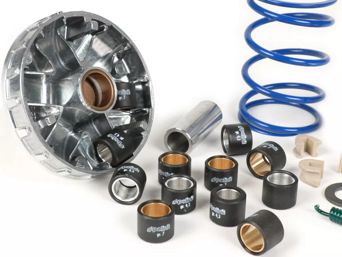 Variator set -POLINI High-Speed- Vespa Primavera 50 4T 3V iGET (Euro4), Sprint 50 4T 3V iGET (Euro4), Piaggio Liberty 50 4T iGET 3V ie E3 (C541M, 2016/2017), Liberty 50 4T iGET 3V ie E4 (CA11M, 2018-), Zip 50 4T 3V ie E4 (CA21M, 2018-)