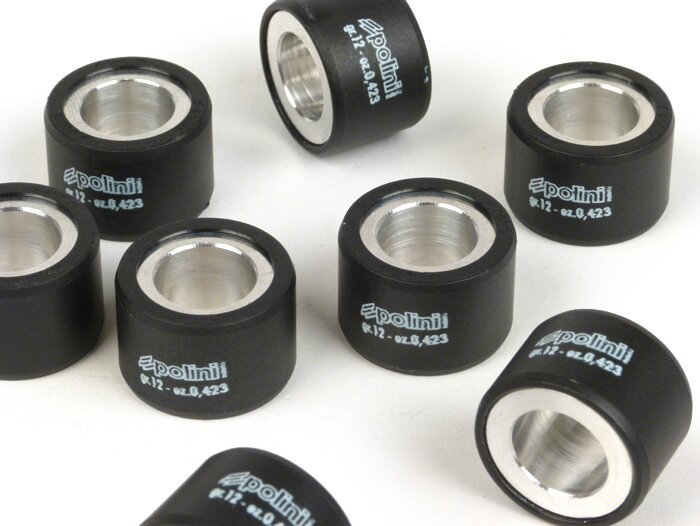 Jeu galets -POLINI 25x17mm- 8 unités - 14g (Master 500cc avec variateur Polini)