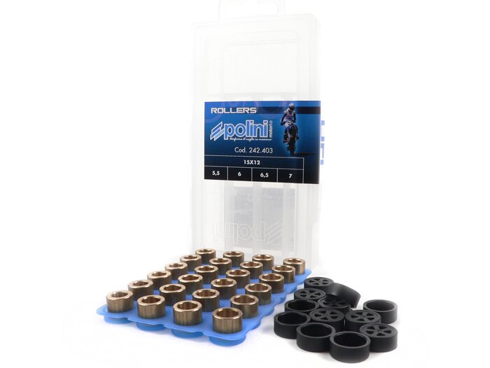 Gewichtenset -POLINI Premium Kwaliteit 15x12mm- 5,5-6,0-6,5-7,0g