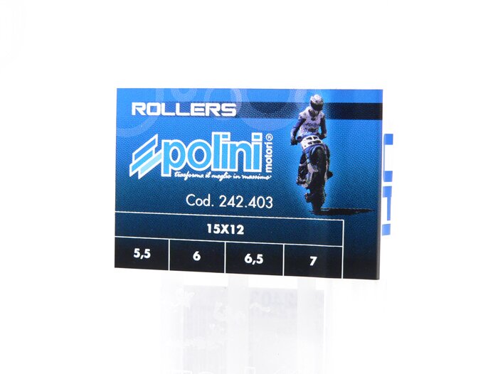 Gewichtenset -POLINI Premium Kwaliteit 15x12mm- 5,5-6,0-6,5-7,0g