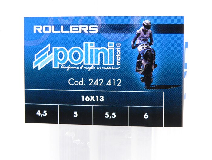 Roller set -POLINI premium quality 16x13mm- 4.5-5.0-5.5-6.0g