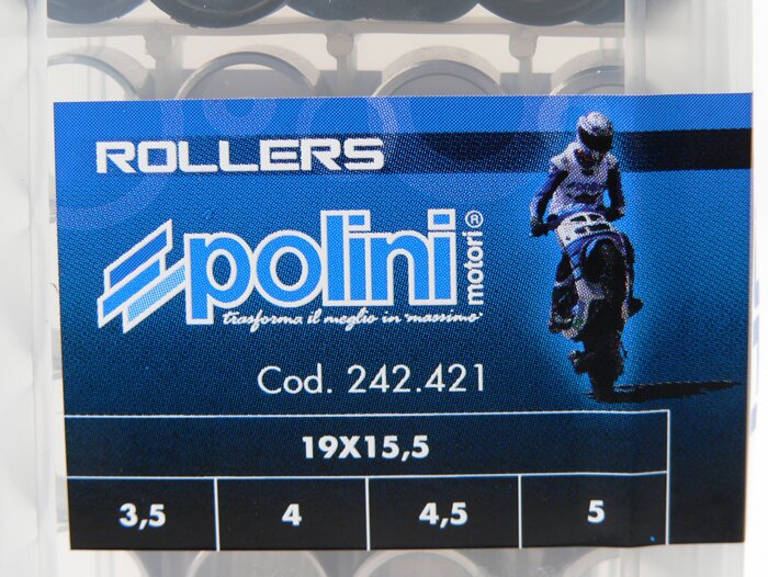 Roller set -POLINI premium quality 19x15.5mm- 3.5-4.0-4.5-5.0g