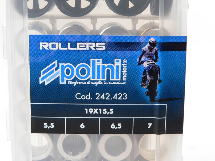 Roller set -POLINI premium quality 19x15.5mm- 5.5-6.0-6.5-7.0g