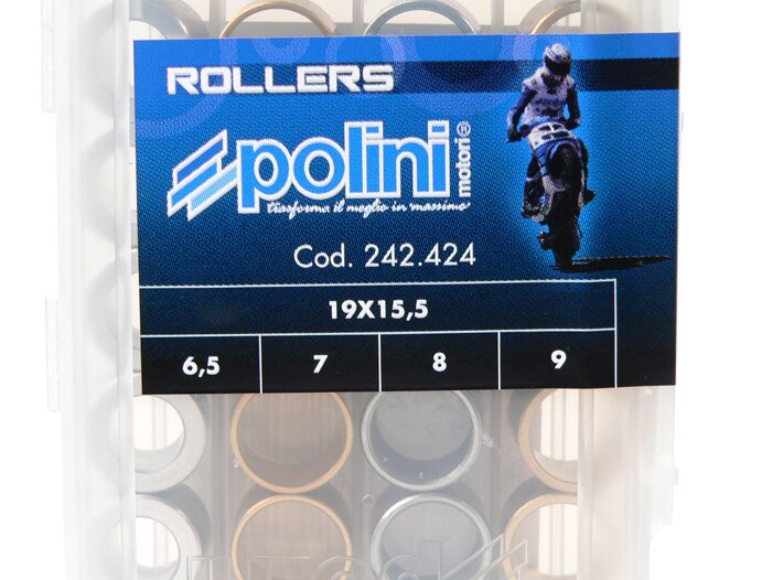 Roller set -POLINI premium quality 19x15.5mm- 6.5-7.0-8.0-9.0g