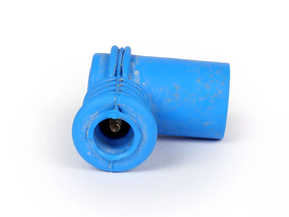 Bougiedop -POLINI- silicone, kort - blauw