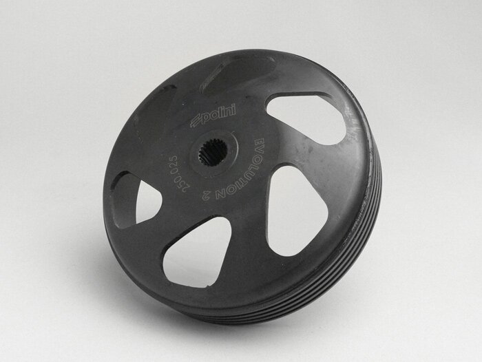 Campana de embrague -POLINI Evolution 2- Piaggio/Gilera 50-100 ccm (2 tiempos, 4 tiempos), Peugeot 50 ccm, Honda 50 ccm, Kymco 50 ccm, SYM 50 ccm, GY6 (4 tiempos) 50ccm Ø=107mm