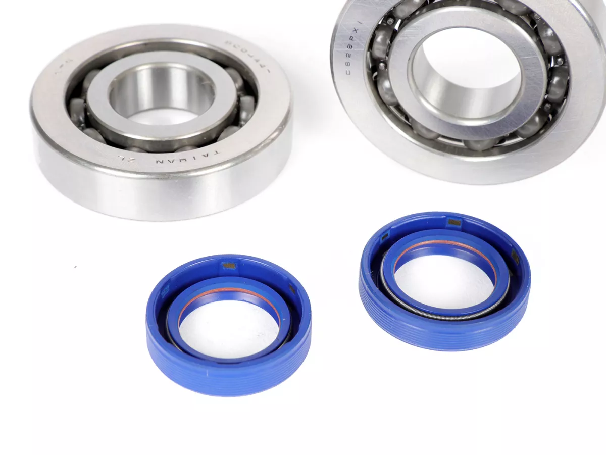 Set cuscinetti con paraoli -POLINI- Piaggio 50-80cc- BB1 3055B (20x52x12mm) - C4 - gabbia in acciaio