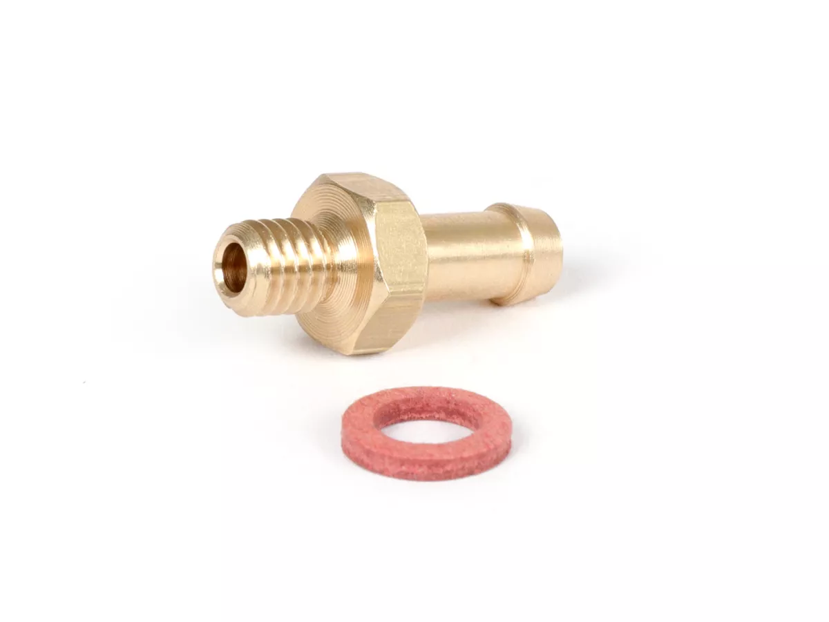 Vakuumanslutning -POLINI- M6 x 1,0 (SW=10, Ø invändigt = 3 mm, Ø utvändigt = 5 mm)