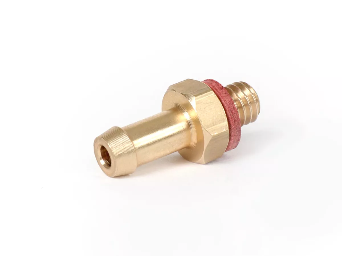 Vakuumanslutning -POLINI- M6 x 1,0 (SW=10, Ø invändigt = 3 mm, Ø utvändigt = 5 mm)