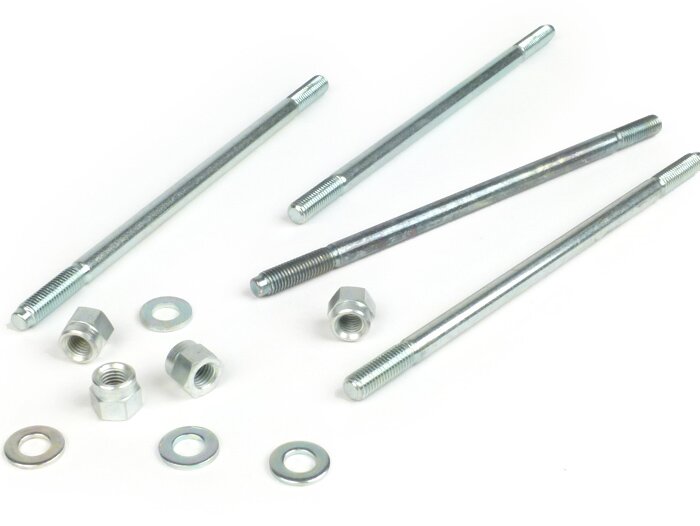 Set di viti prigioniere -M7 x 158mm- -POLINI- (utilizzato per i cilindri di Vespa V90, PV125, ET3, PK80, PK125 (con corsa dell'albero motore=54mm))