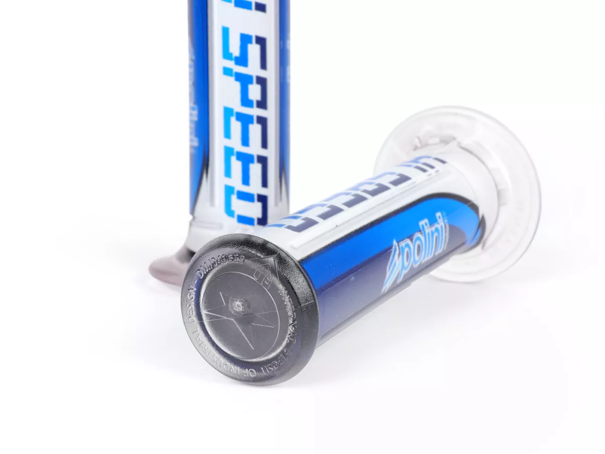 Set handvatten -POLINI- HI-SPEED - Ø=22/24mm - wit/blauw