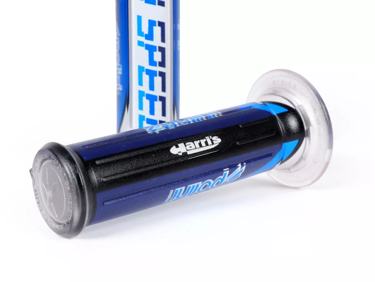 Set handvatten -POLINI- HI-SPEED - Ø=22/24mm - wit/blauw
