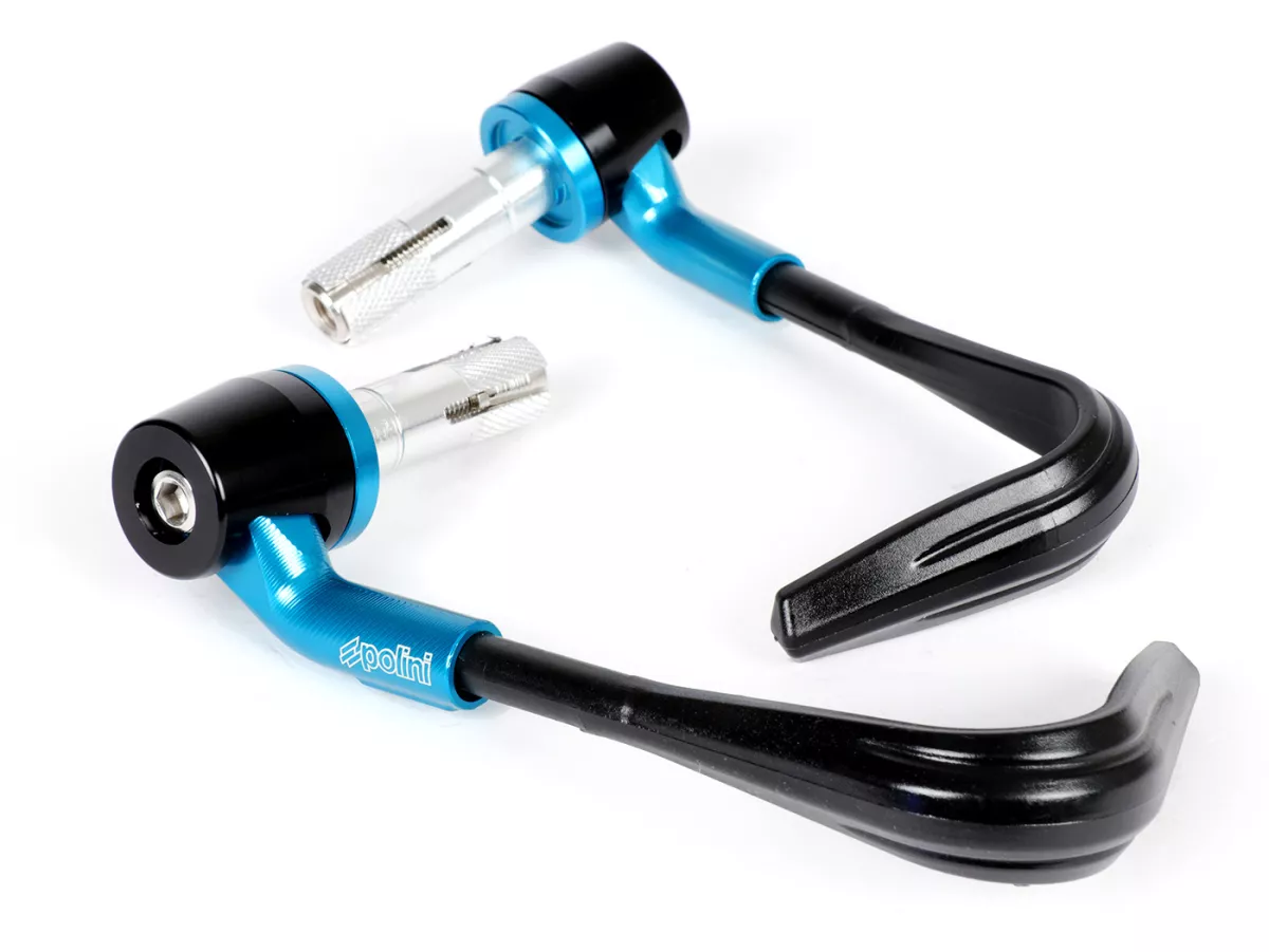 Set di protezioni per le mani -POLINI- nero/blu - protezione della leva - Ø= 18-20mm