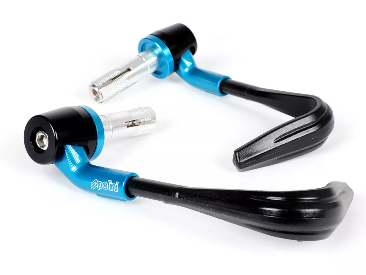 Set di protezioni per le mani -POLINI- nero/blu - protezione della leva - Ø= 18-20mm