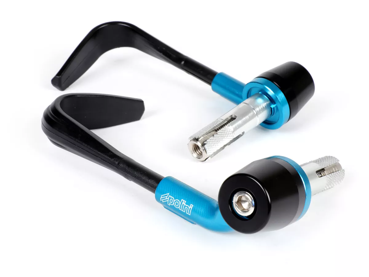 Set di protezioni per le mani -POLINI- nero/blu - protezione della leva - Ø= 18-20mm