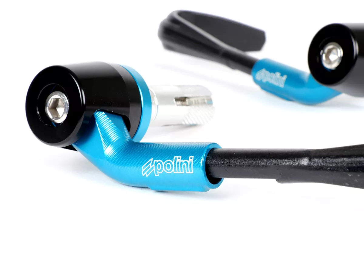 Set di protezioni per le mani -POLINI- nero/blu - protezione della leva - Ø= 18-20mm