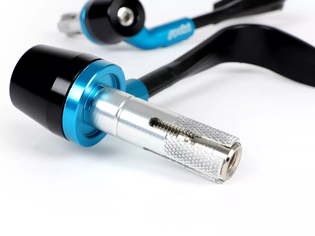 Set di protezioni per le mani -POLINI- nero/blu - protezione della leva - Ø= 18-20mm