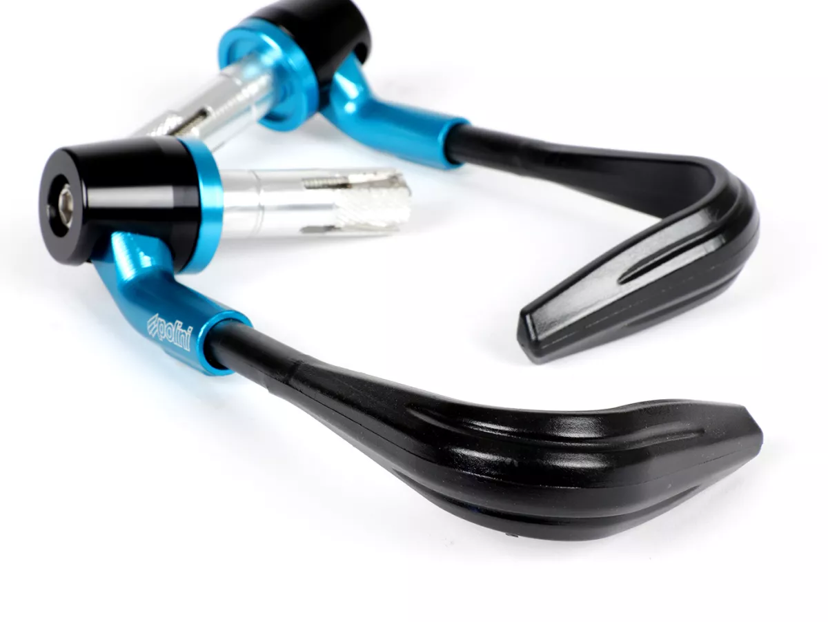 Set di protezioni per le mani -POLINI- nero/blu - protezione della leva - Ø= 18-20mm