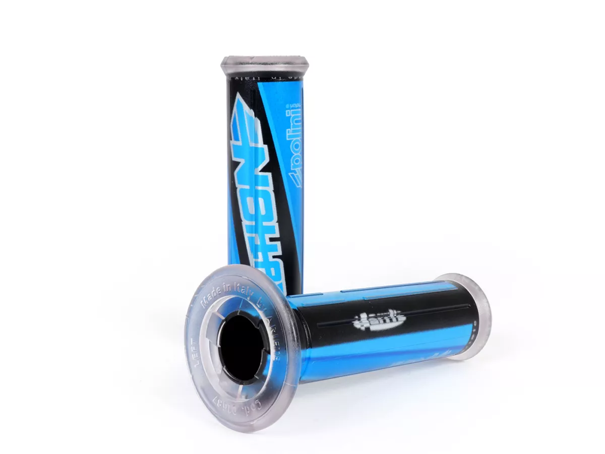 Greepset -POLINI- Evolution - Ø=22/24mm - zwart/blauw